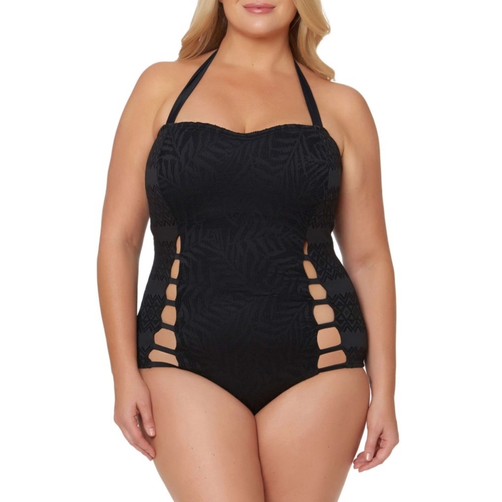 NWT Jessica Simpson Swimsuit Black 2X